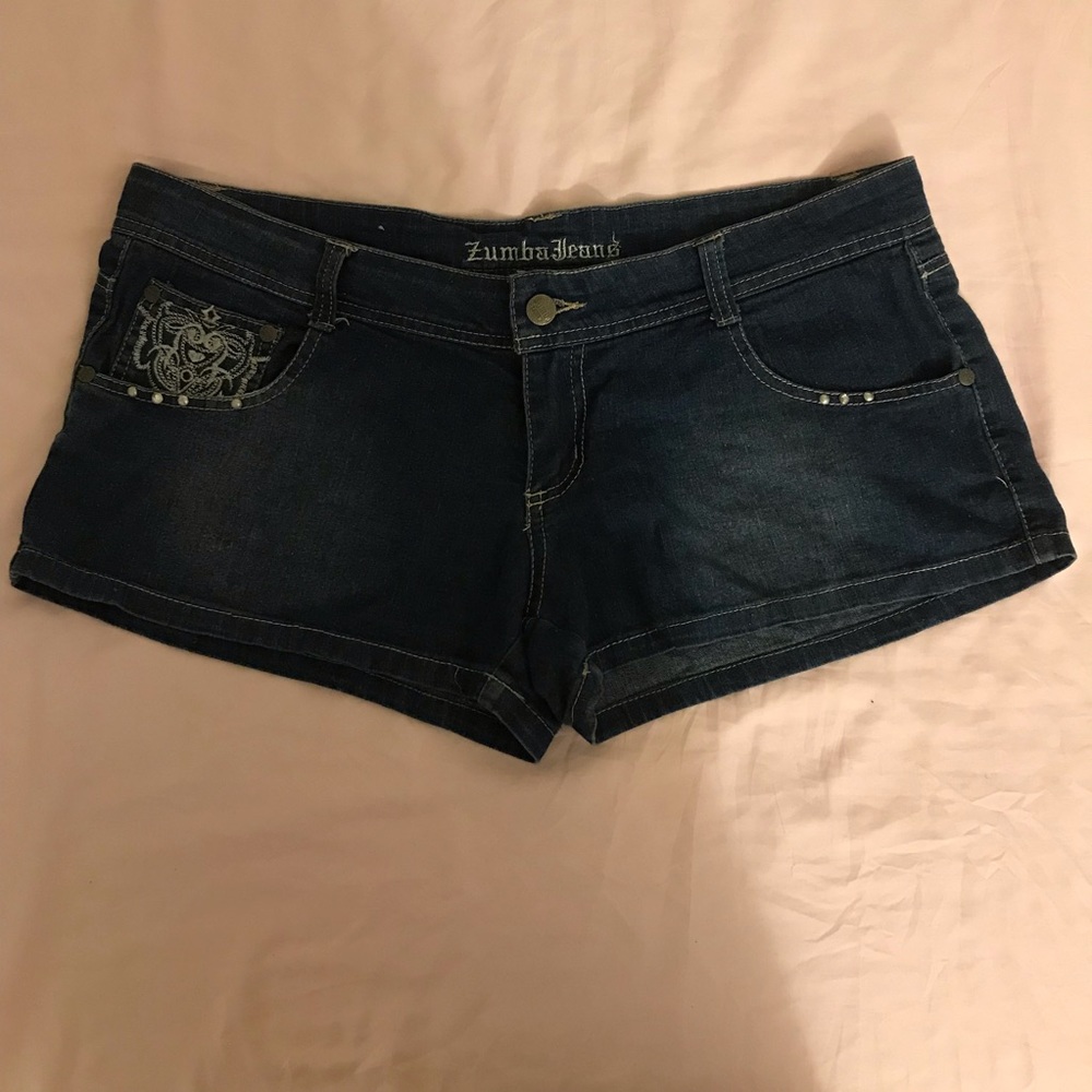 Low Rise Blue Jean Shorts